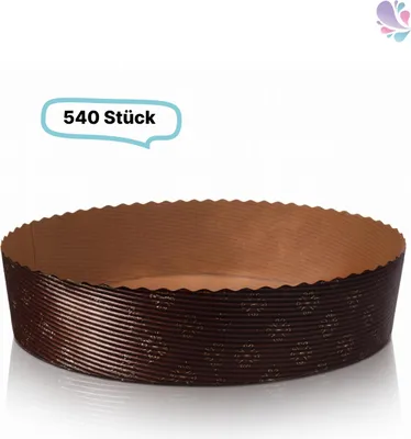 Immagine prodotto di Teglie rotonde grandi in carta, 540 pezzi, 185x45 mm, resistenti al forno, senza alluminio, insapore