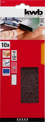 Produktbild von kwb 815040 Schleifmaschinenzubehör 10 Stück(e) Sandpapier