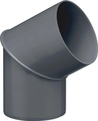 Produktbild von INEFA Regenrohrbogen 60 Grad für Fallrohr, PVC DN75 / 75mm Anthrazit Verbindungsstück Dachrinnenzubehör, einfache Montage,  Germany
