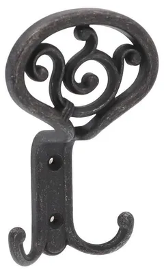 Obrázek produktu pro Kovová rukojeť (portmanteau) z litiny, průměr 85 mm x 138 mm, vintage, černá barva