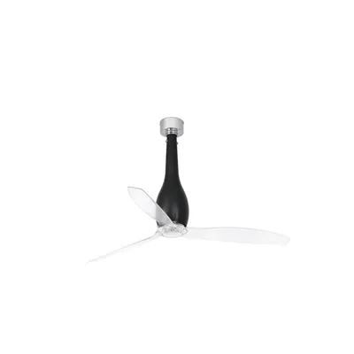 Immagine prodotto di Ventilatore da soffitto a risparmio energetico con telecomando Eterfan Nero opaco / Trasparente 128 cm