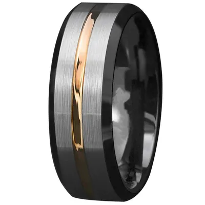 Produktbild von AR-7153 Herrenring in Silber und Gold - 69mm Ringgröße KP7153