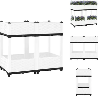 Immagine prodotto di vidaXL Letto rialzato 80x40x71 cm in polipropilene - Vasi da fiori e fioriere