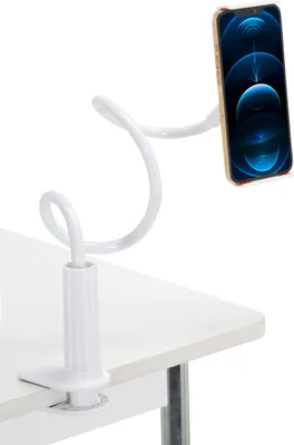Obrázek produktu pro hjh OFFICE Držák na mobilní telefon a tablet FLEXMOBI I Držák na mobilní telefon, stojan na smartphone, nastavitelný držák na tablet