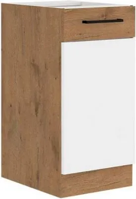 Immagine prodotto di Mobile cucina basso con anta singola 40 cm ZHILAN - rovere lancelot / bianco lucido