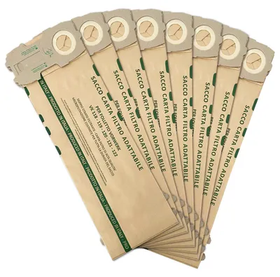 Staubsaugerbeutel, 8 Stück, für Vorwerk Kobold VK120–VK122, Papier