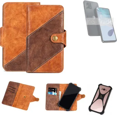 Produktbild von K-S-Trade Handyhülle Schutzhülle Bookstyle Case Wallet-Case kompatibel mit Motorola Moto G53 5G Cover Klapphülle Kantenschutz Smartphone