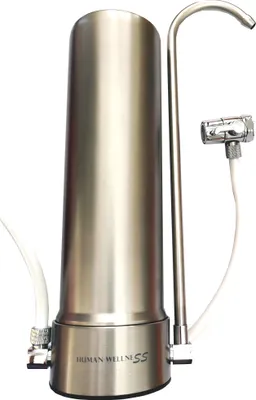 Produktbild von Auftischfilter aus Edelstahl mit Carbonit NFP-U Premium Wasserfilter bessere Filterung