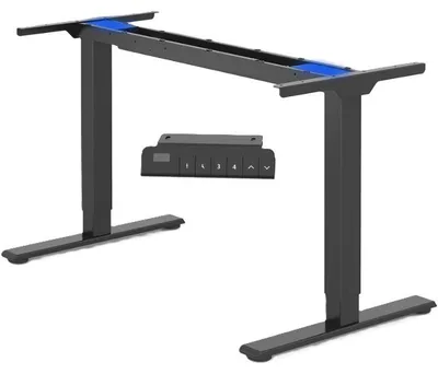 Image de Table à hauteur réglable E1B-PRO-EU, 2 moteurs, capacité de charge jusqu'à 100 kg, sans plateau, noire