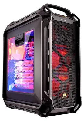 Obrázok produktu pre COUGAR CGR-6AMKB, Full tower, PC, Čierna, ATX, CEB, EATX, micro ATX, Mini-ITX, Plexisklo, Sieťovina, Kov, Hranie