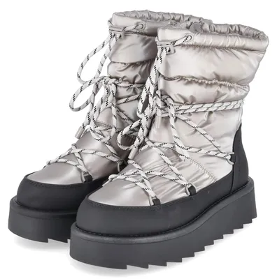 Productafbeelding van Tamaris dames winterlaarzen, zilverkleurig, synthetisch materiaal, maat: 38