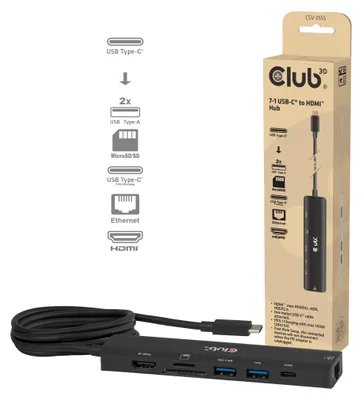 Produktbild von CLUB3D 7-1 USB-C® zu HDMI-Hub™