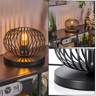 Produktbild von Aidone Tischlampe aus Metall in Schwarz