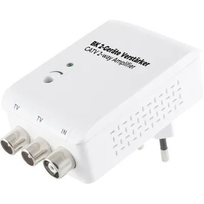 Produktbild von Antennenverstärker 4K Weiß 20dB IEC DVB-C DVB-T DVB-T2 Dual