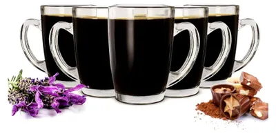 Produktbild von 6 Espressogläser aus Pressglas, 90 ml, 6,5 cm Höhe, 6 cm Durchmesser, spülmaschinengeeignet