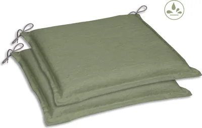 Produktbild von GO-DE Textil, Sitzkissen Dora, 2er Set, Farbe: hellgruen, Maße: 45 cm x 47 cm x 5 cm,