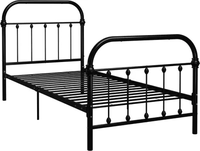 Produktbild von vidaXL Bettgestell Schwarz Metall 100 × 200 cm