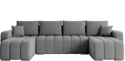 Produktbild von MIRJAN24 Ecksofa Pufetto U Boucle, Eckcouch mit Bettkasten und Schlaffunktion, Polstersofa, U-Form vom Hersteller (Farbe: Lambi 12)
