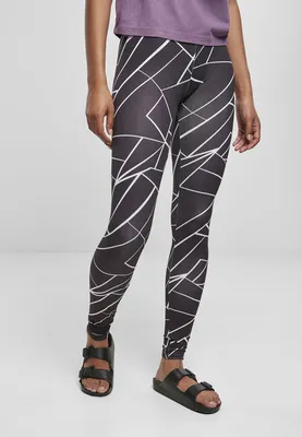 Image de Urban Classics Ladies AOP Leggings geometric black - XXL