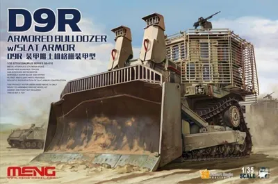 Productafbeelding van D9R gepantserde bulldozer met lamellenpantsering / schaal 1:35