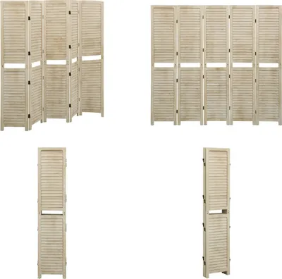 Obrázok produktu pre vidaXL 5-dielna deliaca stena 175x165 cm z masívneho dreva paulovnie - deliaca stena - paraván - deliaca stena