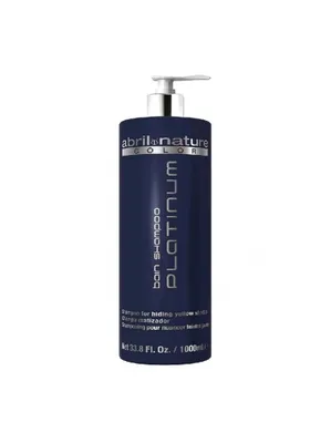 Obrázok produktu pre abril et nature Bain Shampoo Platinum, Pre ženy, Profesionálny, Šampón, Blond, Farbené vlasy, Poškodené vlasy, Sivé vlasy, Blond, Medené, Sivé, Červené, Biele, 1000 ml