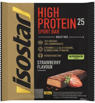Productafbeelding van Isostar High Protein Reep Aardbei (105 gr)