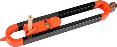 A tool for measuring contours, with a pencil inserted.