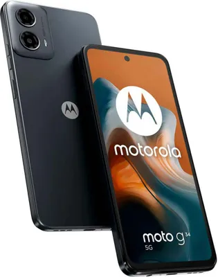 Produktbild von Motorola Moto G34 5G, 16,5 cm (6.5"), 8 GB, 128 GB, 50 MP, Android 14, Schwarz, Anthrazit