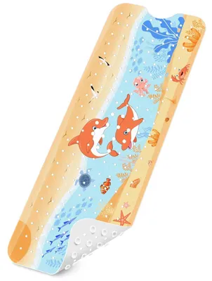 Produktbild von Badewannenmatte rutschfest Kinder 100x40cm BPA-frei schimmelresistent maschinenwaschbar