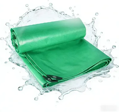 Productafbeelding van Waterdicht Afdekzeil - Beschermhoes Zeil - Buiten Beschermen - UV Bestendig - 160 x 220 cm - Groen