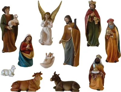 Produktbild von Krippenfigur Set 11-teilig 20 cm Polyresin Weihnachtsdeko