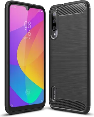 Produktbild von Schutzhülle Handyhülle für Xiaomi Mi A3 Case Cover Carbon Optik Schwarz