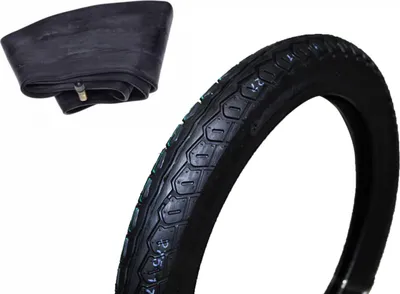 Image de Opona Moto 2.75-17 Yuanxing + Dętka Pour Romet Junak Łoś Chopper Kingway