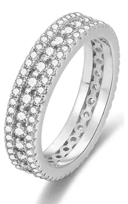 Produktbild von Silberring mit Zirkonia AGG325 - Umfang: 50 mm.
