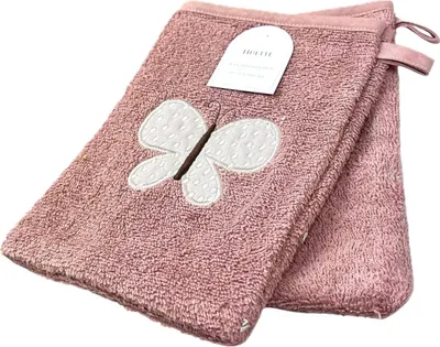 rosa Baby Waschhandschuhe