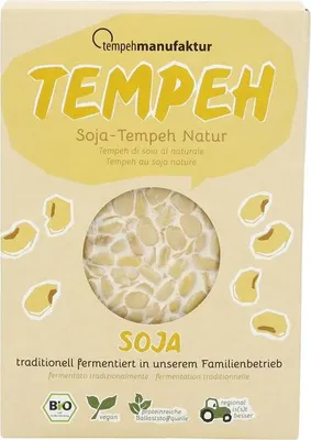 Produktbild von Tempehmanufaktur Tempeh Natur Haltbar aus regional angebauten Sojabohnen - - 200g