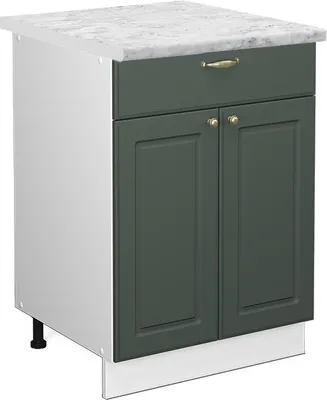 Obrázek produktu pro Spodní skříňka kuchyňské linky Vicco Fame-Line Zelená zlatá země 60 cm se zásuvkou, PD Mramor, Model 46844