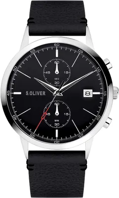 Produktbild von S.Oliver SO-4124-LC Herren-Armbanduhr, Leder-Armband
