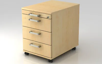 Produktbild von Rollcontainer AC30 CE, 60er Tiefe 42,8 x 58 x 59 cm, 1/3/3/3 HE