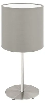 Immagine prodotto di Lampada Da Tavolo Moderna Pasteri Acciaio Nichel Satinato 1 Luce E14