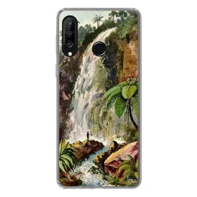 Produktbild von MuchoWow® Handyhülle Schutzhülle Hülle für Huawei P30 Lite Wasserfall - Kunst - Alte Meister Silikon Softcase Handy Hülle - Handyhülle
