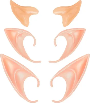 Productafbeelding van Elf oren cosplay – accessoires voor maskerade, Halloween, feeën, elfjes, zachte puntige oren, kostuums voor kerstfeest, vampieraccessoires, anime