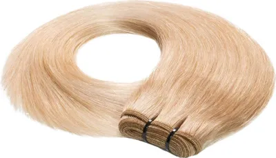 Produktbild von hair2heart Premium Echthaar Tressen zum Einnähen Extensions glatt - 40cm 50g 9/0 lichtblond