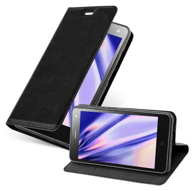 Produktbild von Cadorabo Hülle für ZTE Blade L3 Schutz Hülle in Schwarz Handyhülle Etui Case Cover Magnetverschluss