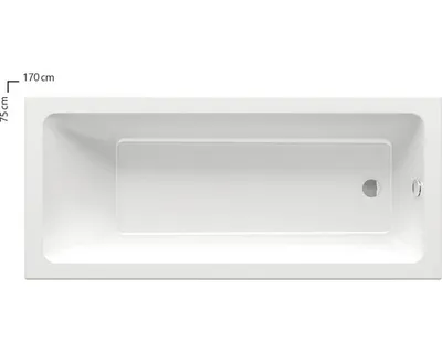Produktbild von Ravak 10° - Badewanne 1700x750 mm, weiß CA71000000
