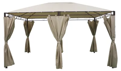 Immagine prodotto di Gazebo da Giardino 4x3x2,6m con Tende Laterali Ecrù