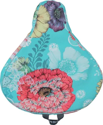 Produktbild von Basil Sattelüberzug Bloom Field sky blue, wasserabweisend
