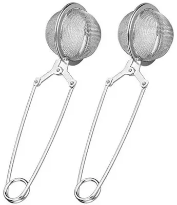 Image de Infuseur à thé - Pratique - Construction en acier à mailles fines - Boule à herbes - Épices - Filtre à thé