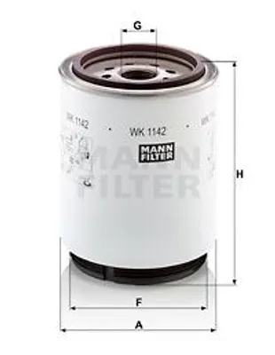 Produktbild von MANN-FILTER Diesel Filter Spritfilter WK 1142 x 4011558957919